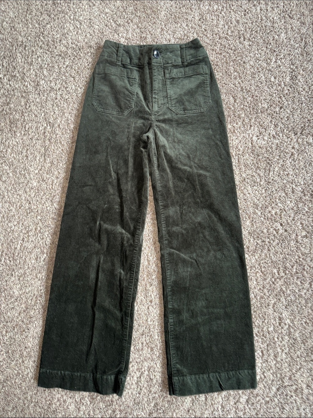 Maeve the Colette Wide Leg Cropped Corduroy pant size 25